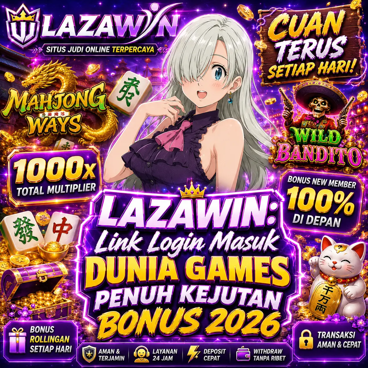 LAZAWIN: Link Login Masuk Dunia Games Penuh Kejutan Bonus 2026
